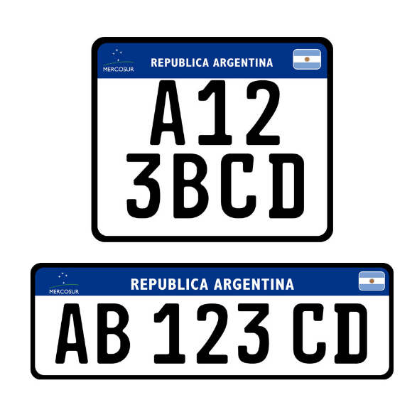 Patentes Auto / Moto PVC